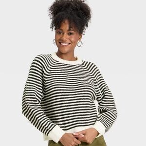 Universal Thread Black and White Striped Sweater